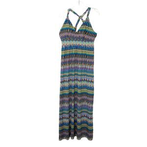 Neesha Maxi Tank Sun Dress Women’s Size S/M Artsy Empire Waist Stretchy Beach